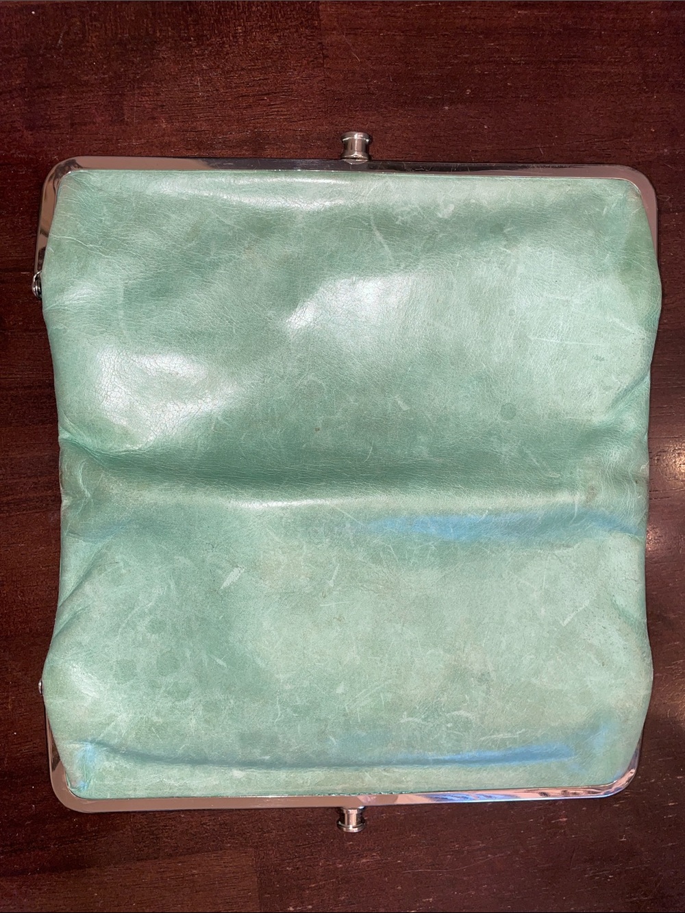HOBO wallet, Lauren style, mint green.
